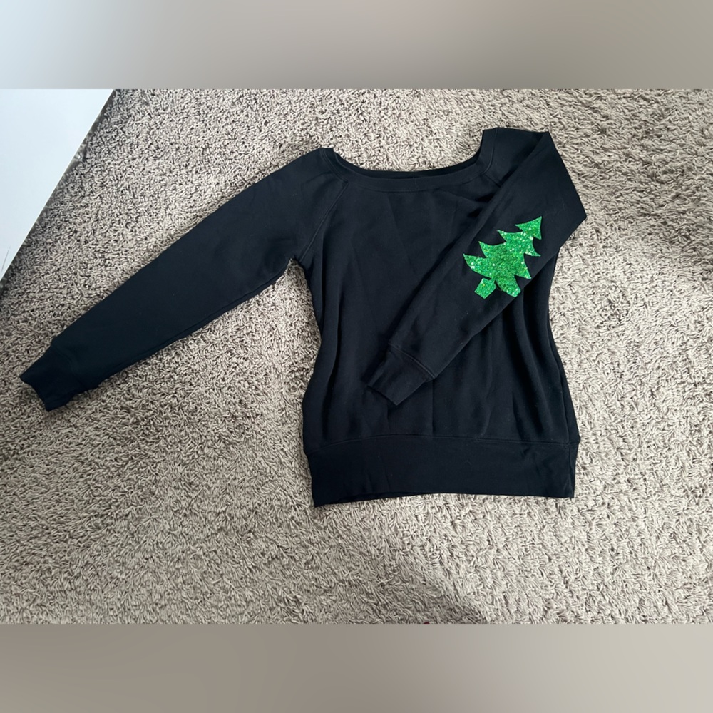 EUC Sequin Christmas Tree Crewneck - Picture 3 of 6